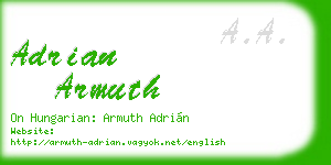 adrian armuth business card